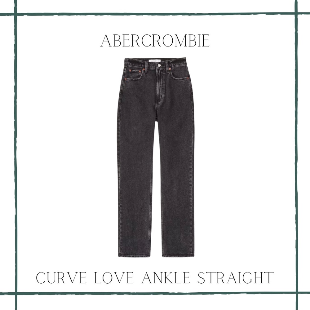 Abercrombie Curve Love Ultra High Rise Ankle Straight Jean